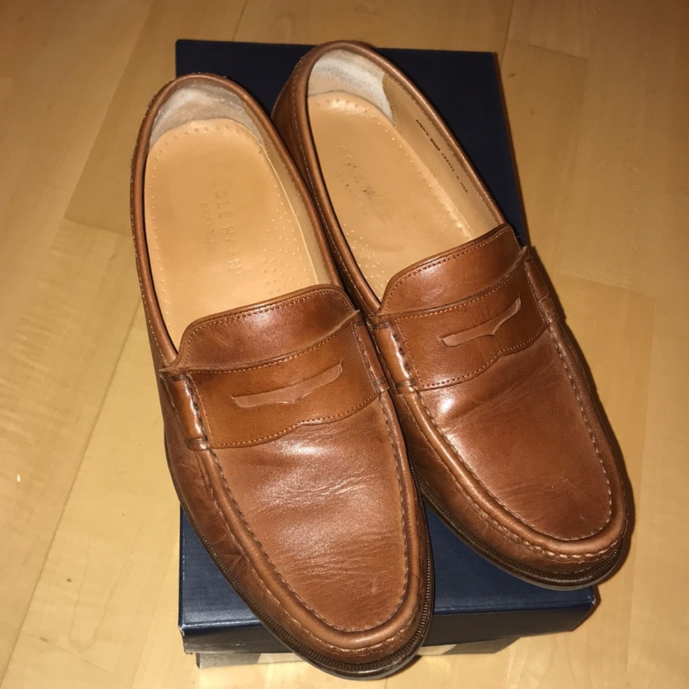 Cole Haan Grand Penny II Loafers - British Tan